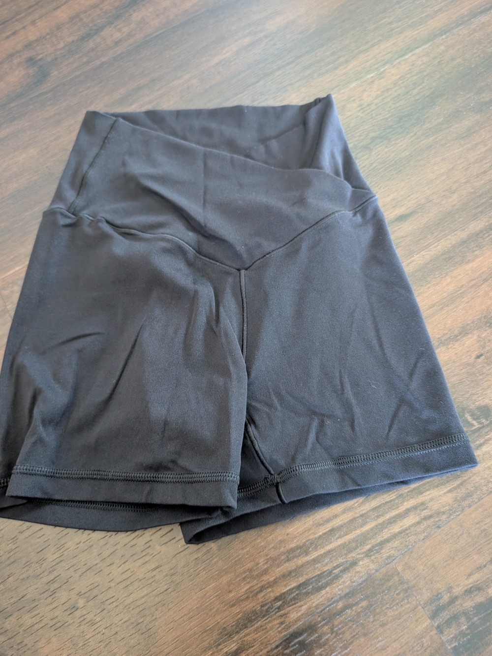 aerie Black High-Rise V-Waist Bike Shorts